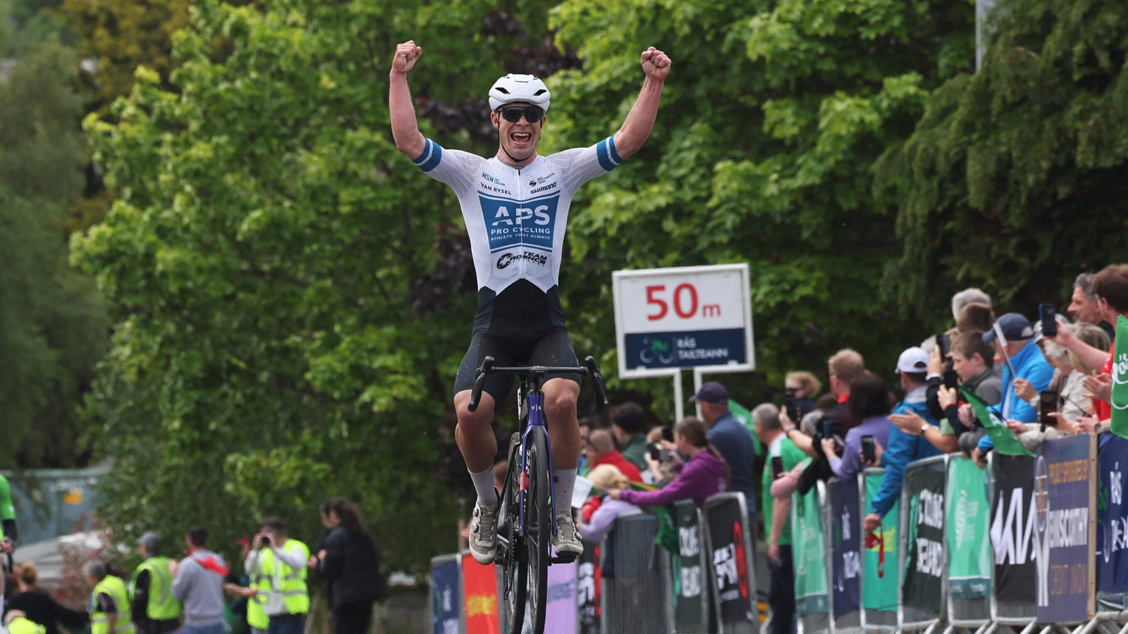 Liam Flanagan goes solo to claim Rás stage victory as yellow jersey changes hands again